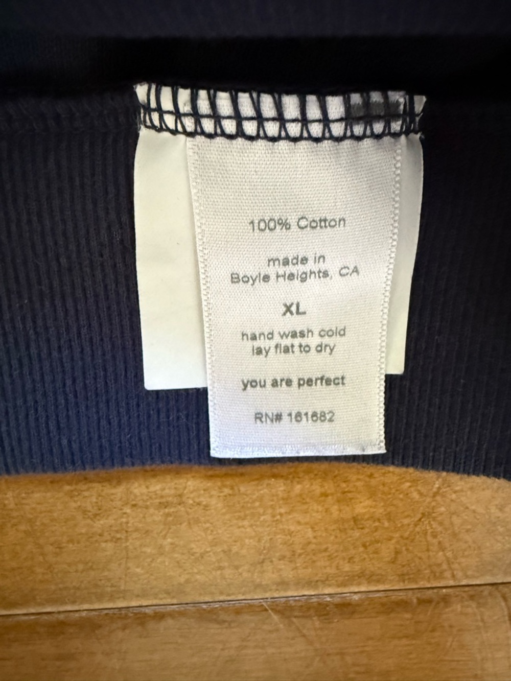 Perfect White Tee - Ziggy Reverse Crew Neck Sweatshirt Navy XL - Picture 2 of 4